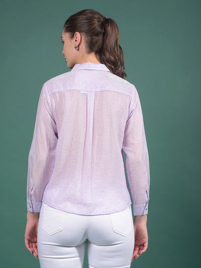 Purple Embellished Shirt-Women Shirts-Crimsoune Club