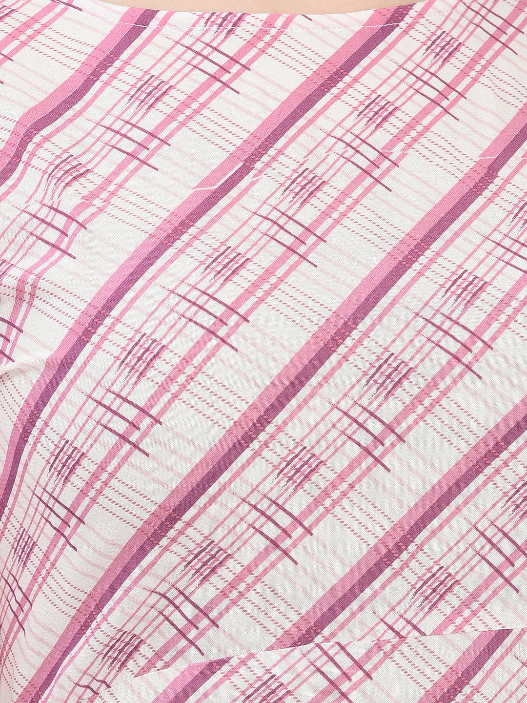 Pink Printed Dress-Women Dresses-Crimsoune Club