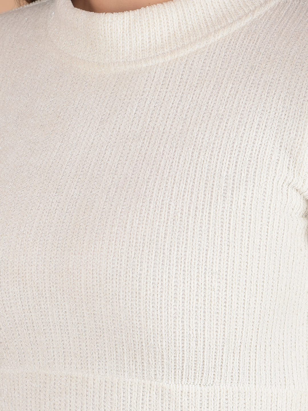 Off White Fit & Flare Dress-Women Dresses-Crimsoune Club