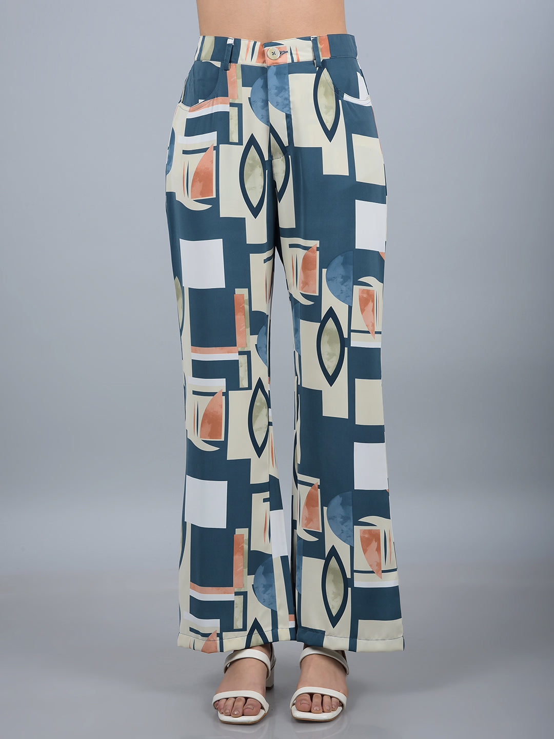 Peach Printed Co-Ord Set-Women Co-Ord Sets-Crimsoune Club