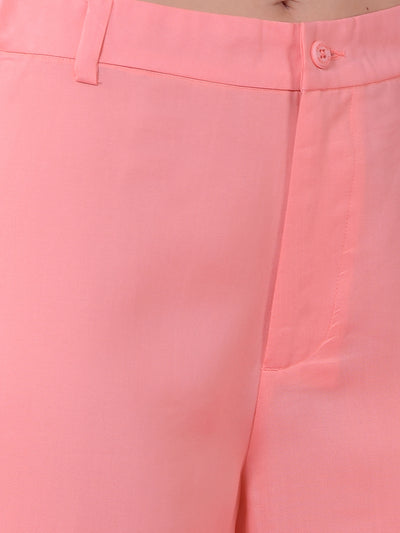 Pink Wide-Leg Palazzo-Women Palazzos-Crimsoune Club