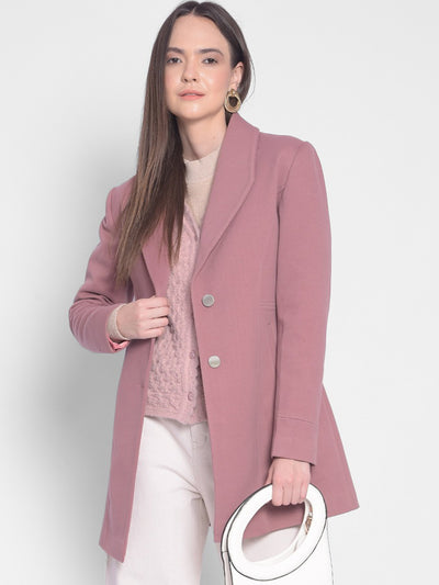 Peach Overcoat-Women Overcoats-Crimsoune Club