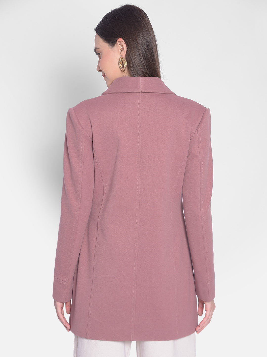 Peach Overcoat-Women Overcoats-Crimsoune Club