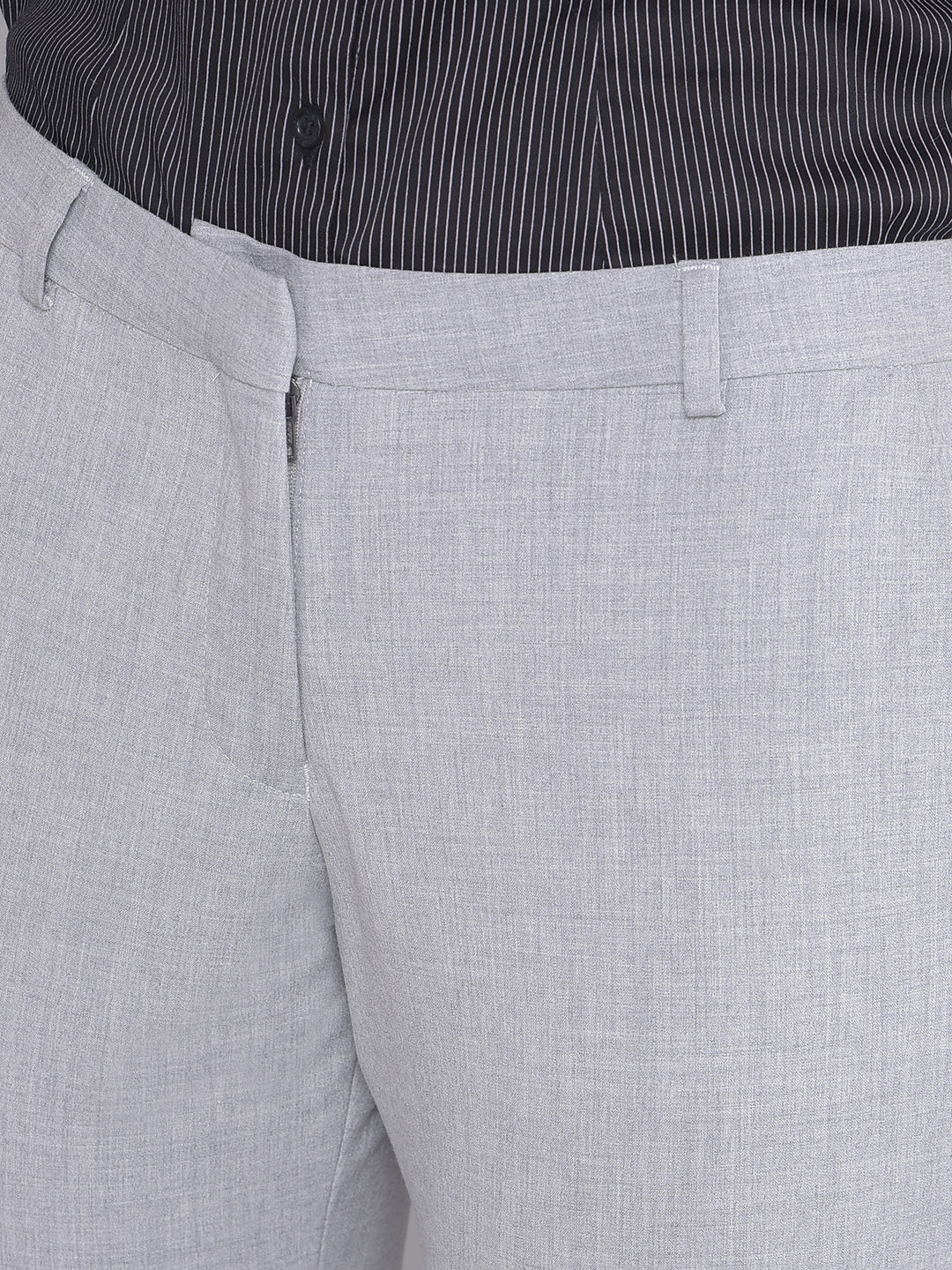 Grey Chinos Trousers-Women Trousers-Crimsoune Club