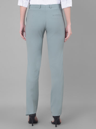 Green Chinos Trousers-Women Trousers-Crimsoune Club