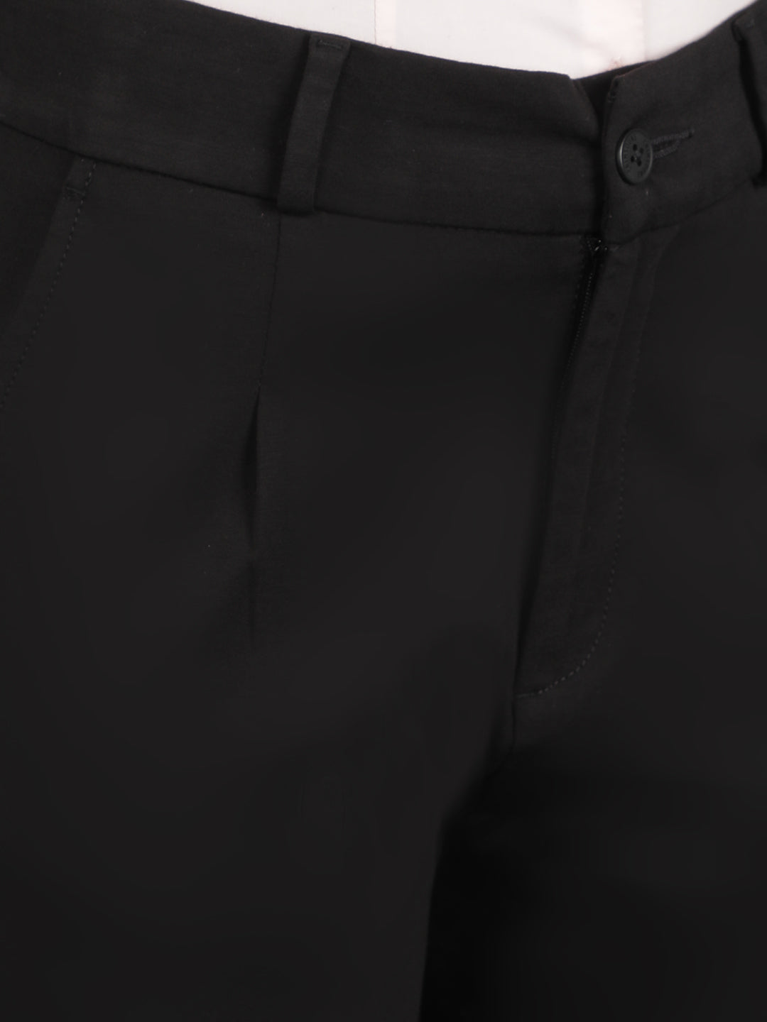 Black Chinos Trousers-Women Trousers-Crimsoune Club