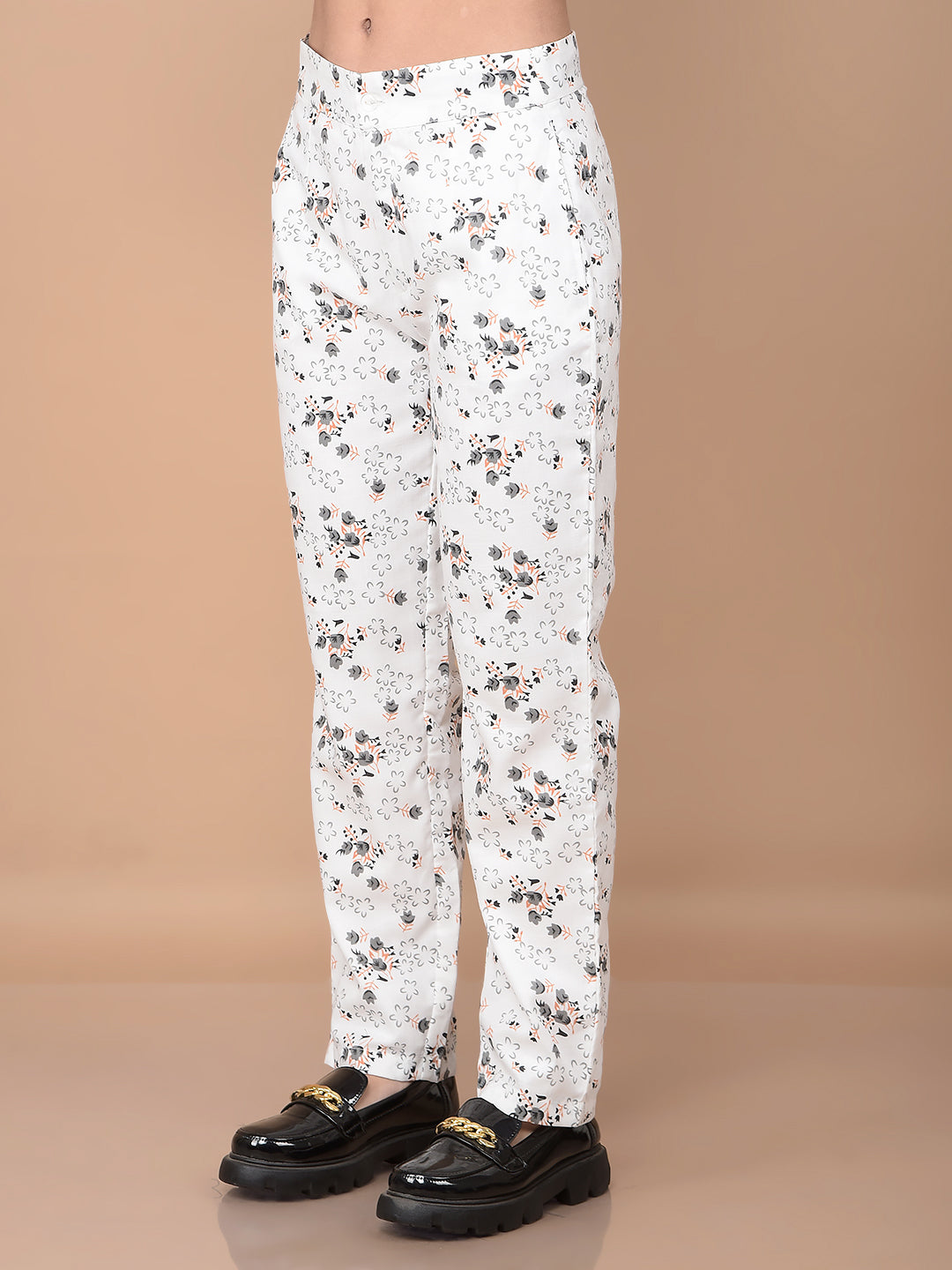 Grey Floral Print Co-Ord Sets-Women Co-Ord Sets-Crimsoune Club