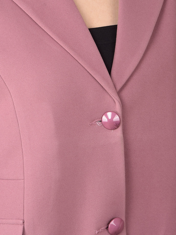 Pink Longline Overcoat-Women Coats-Crimsoune Club