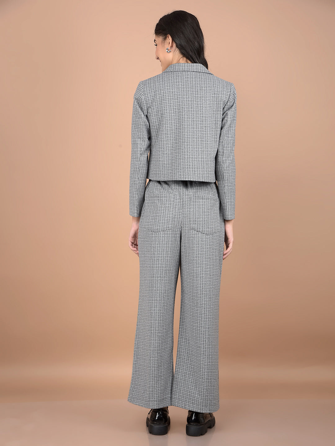 Black Jacquard Co-Ord Set-Women Co-Ord Sets-Crimsoune Club