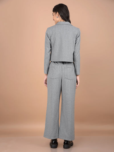 Black Jacquard Co-Ord Set-Women Co-Ord Sets-Crimsoune Club