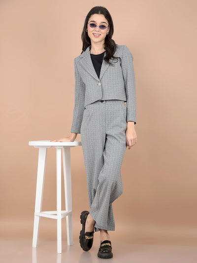 Black Jacquard Co-Ord Set-Women Co-Ord Sets-Crimsoune Club