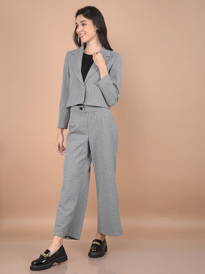 Black Jacquard Co-Ord Set-Women Co-Ord Sets-Crimsoune Club