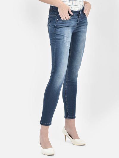 Blue Jeans-Women Jeans-Crimsoune Club