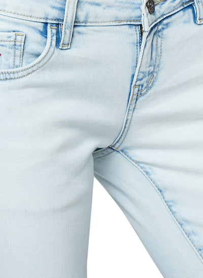 Blue Solid Jeans-Women Jeans-Crimsoune Club