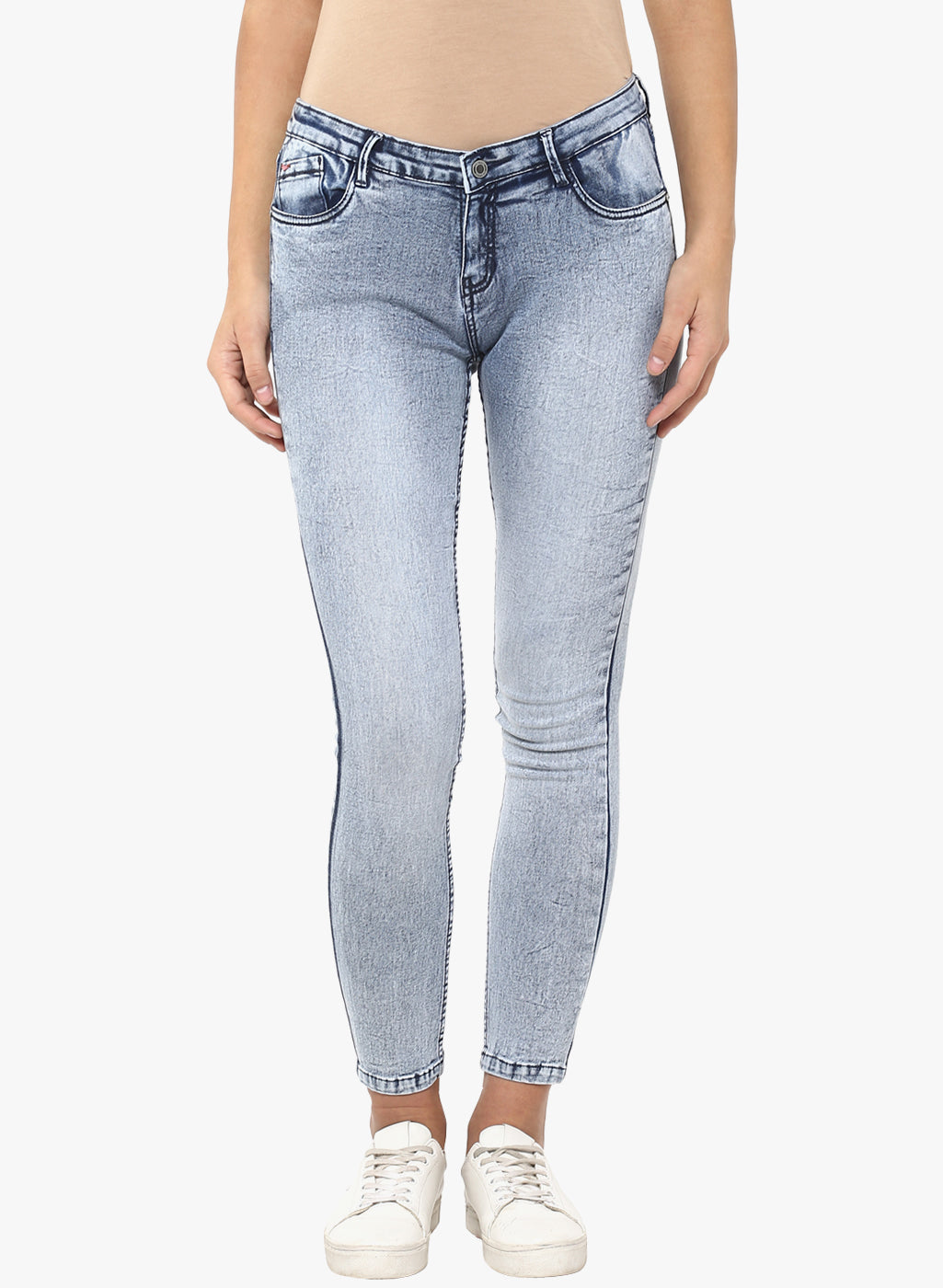 Grey Extra Heavy-Wash Denim-Women Jeans-Crimsoune Club