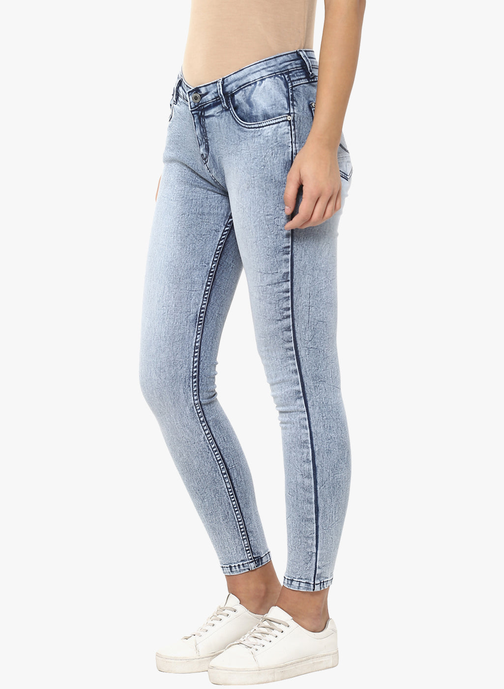 Grey Extra Heavy-Wash Denim-Women Jeans-Crimsoune Club