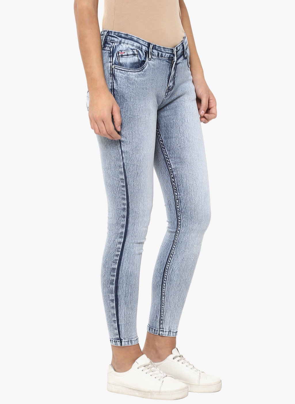 Grey Extra Heavy-Wash Denim-Women Jeans-Crimsoune Club