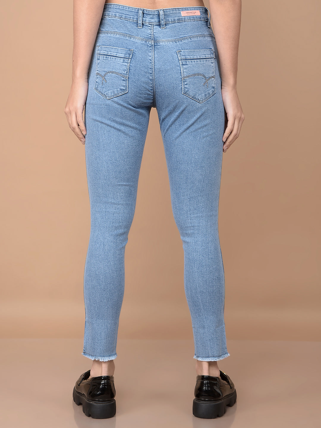 Blue Skinny Jeans-Women Jeans-Crimsoune Club