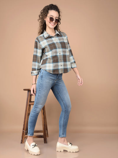 Blue Skinny High-Waist Jeans-Women Jeans-Crimsoune Club