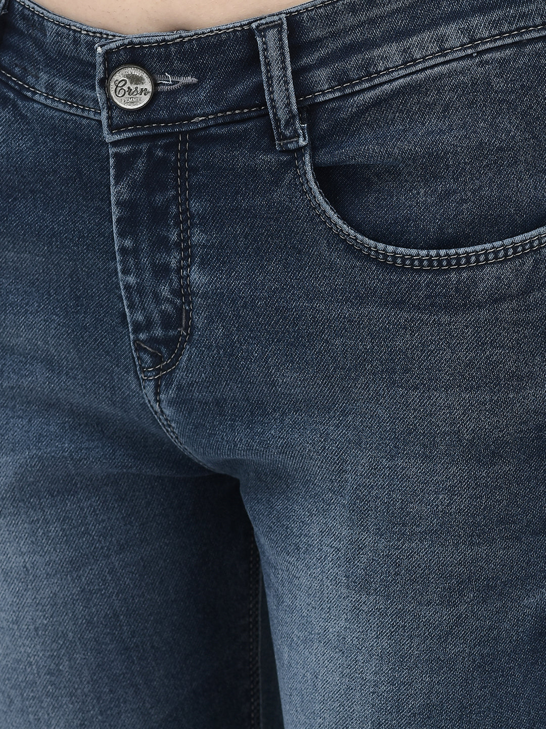 Blue Skinny Stretchable Jeans-Women Jeans-Crimsoune Club