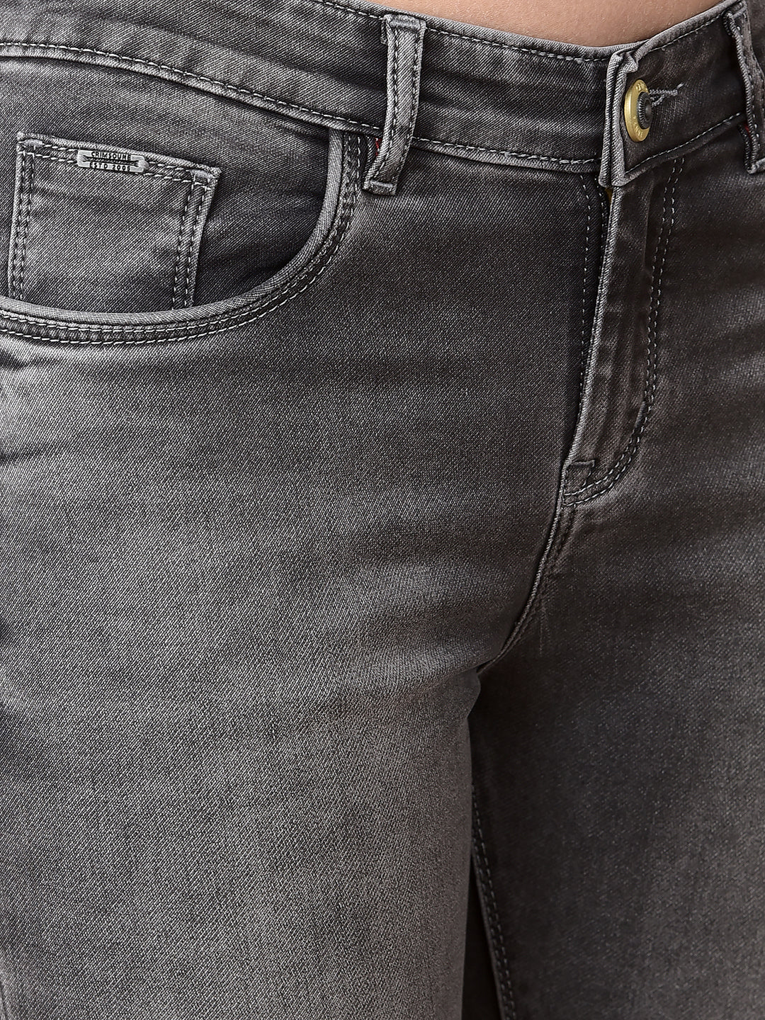 Grey Skinny Jeans-Women Jeans-Crimsoune Club