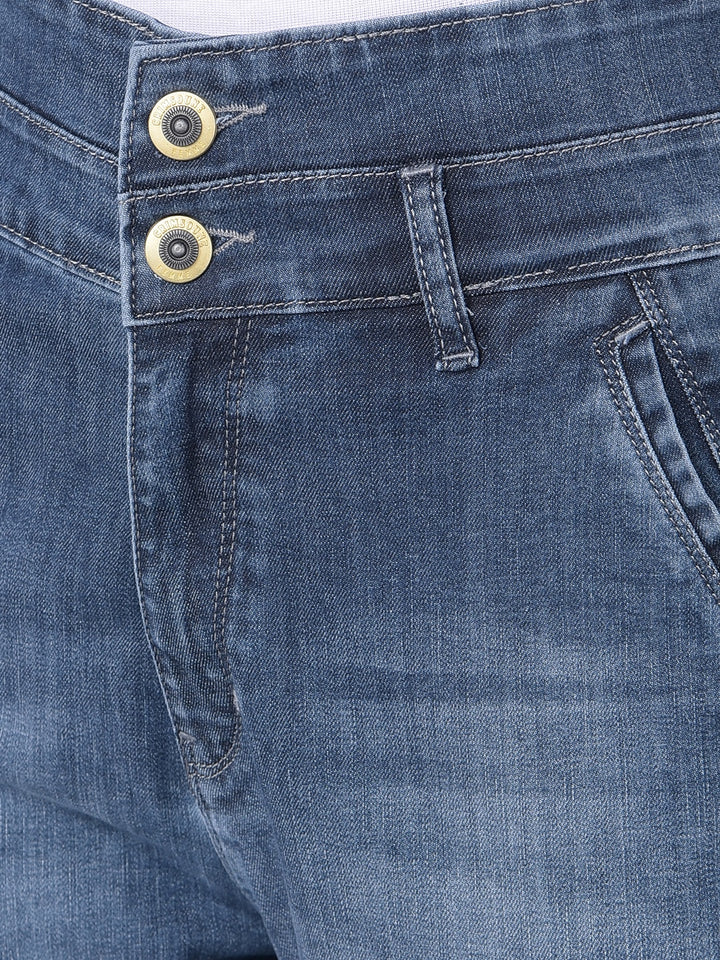 Blue Relaxed Fit Jeans-Women Jeans-Crimsoune Club