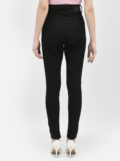 Shaping Black High-Waist Skinny Jeans-Women Jeans-Crimsoune Club