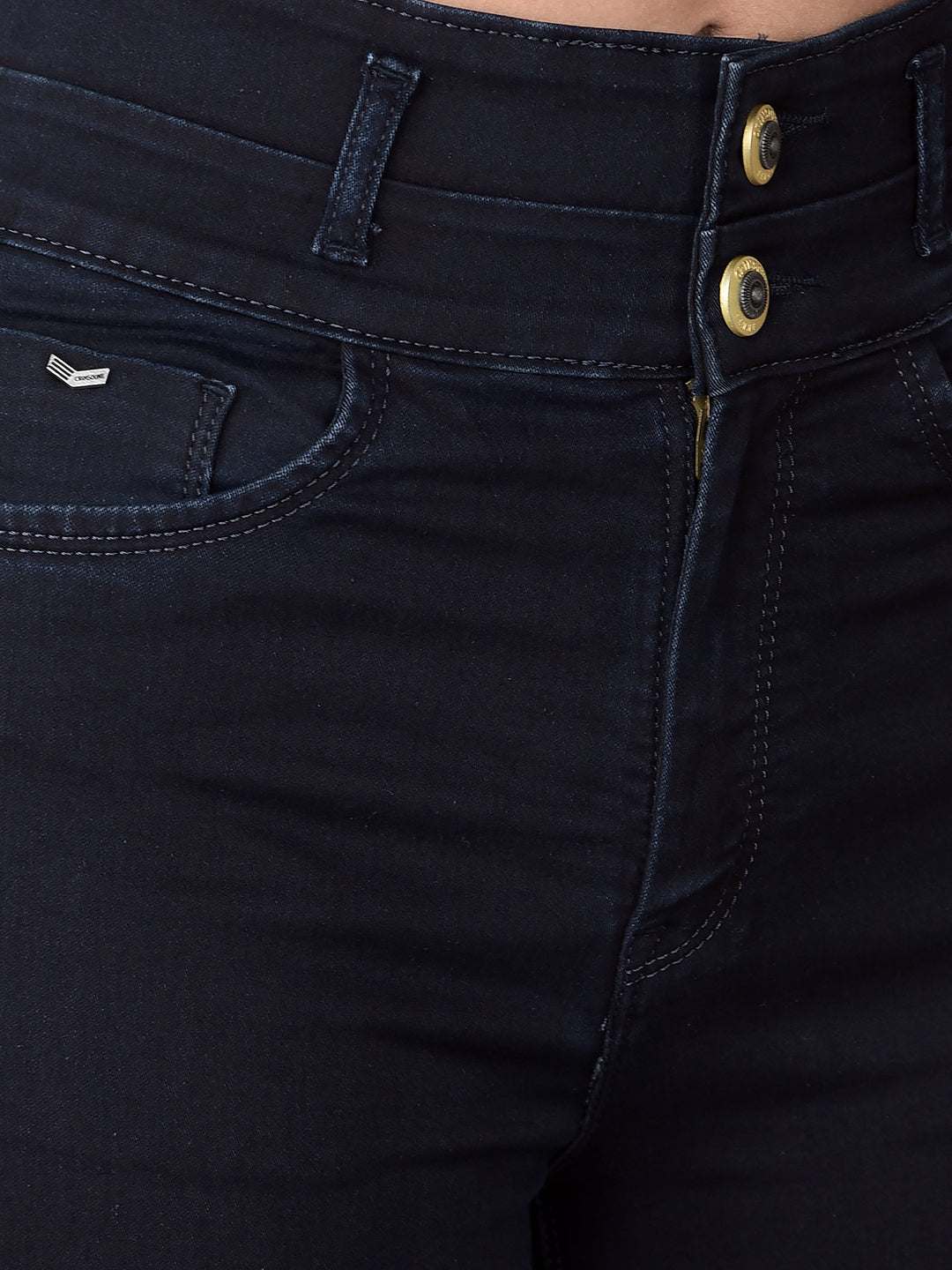 Skinny Navy Blue Jeans-Women Jeans-Crimsoune Club
