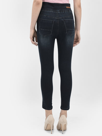 Skinny Navy Blue Jeans-Women Jeans-Crimsoune Club