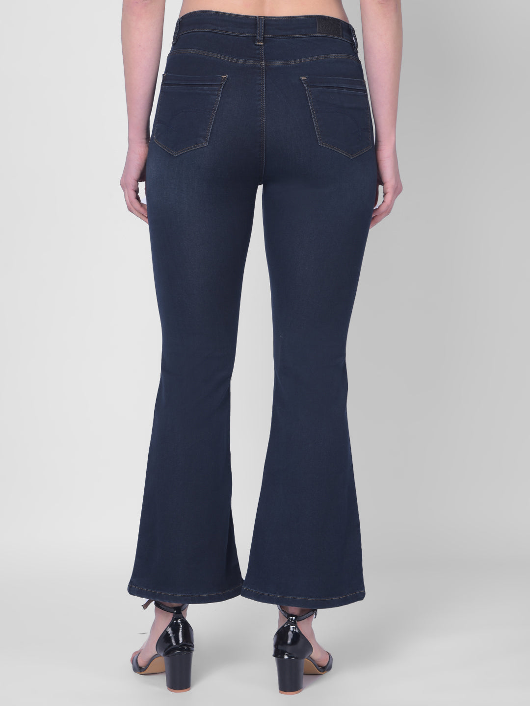 Light Blue Bootcut Jeans-Women Jeans-Crimsoune Club