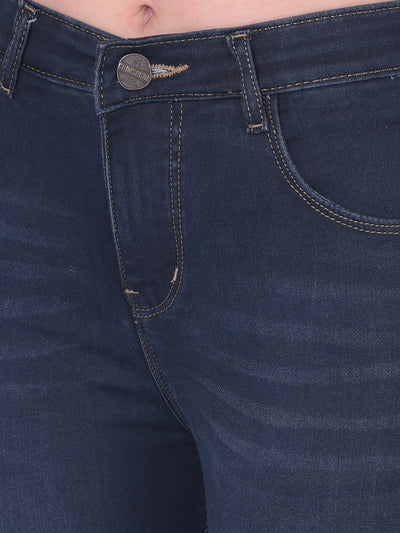 Light Blue Bootcut Jeans-Women Jeans-Crimsoune Club