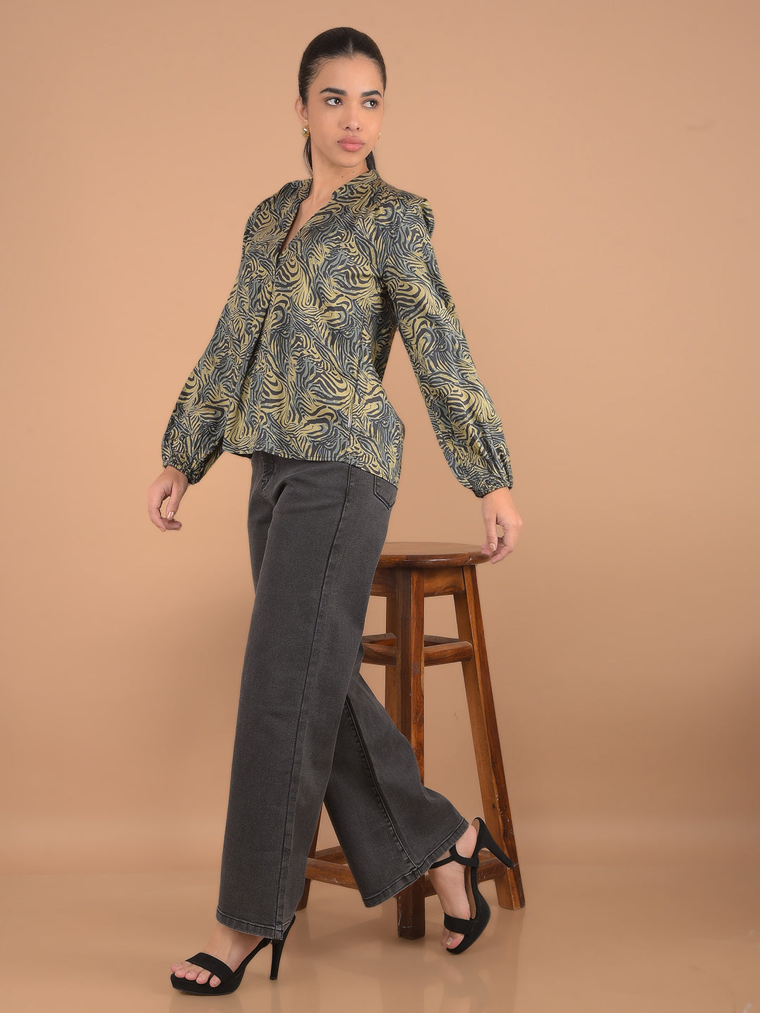 Black Wide Leg Jeans-Women Jeans-Crimsoune Club