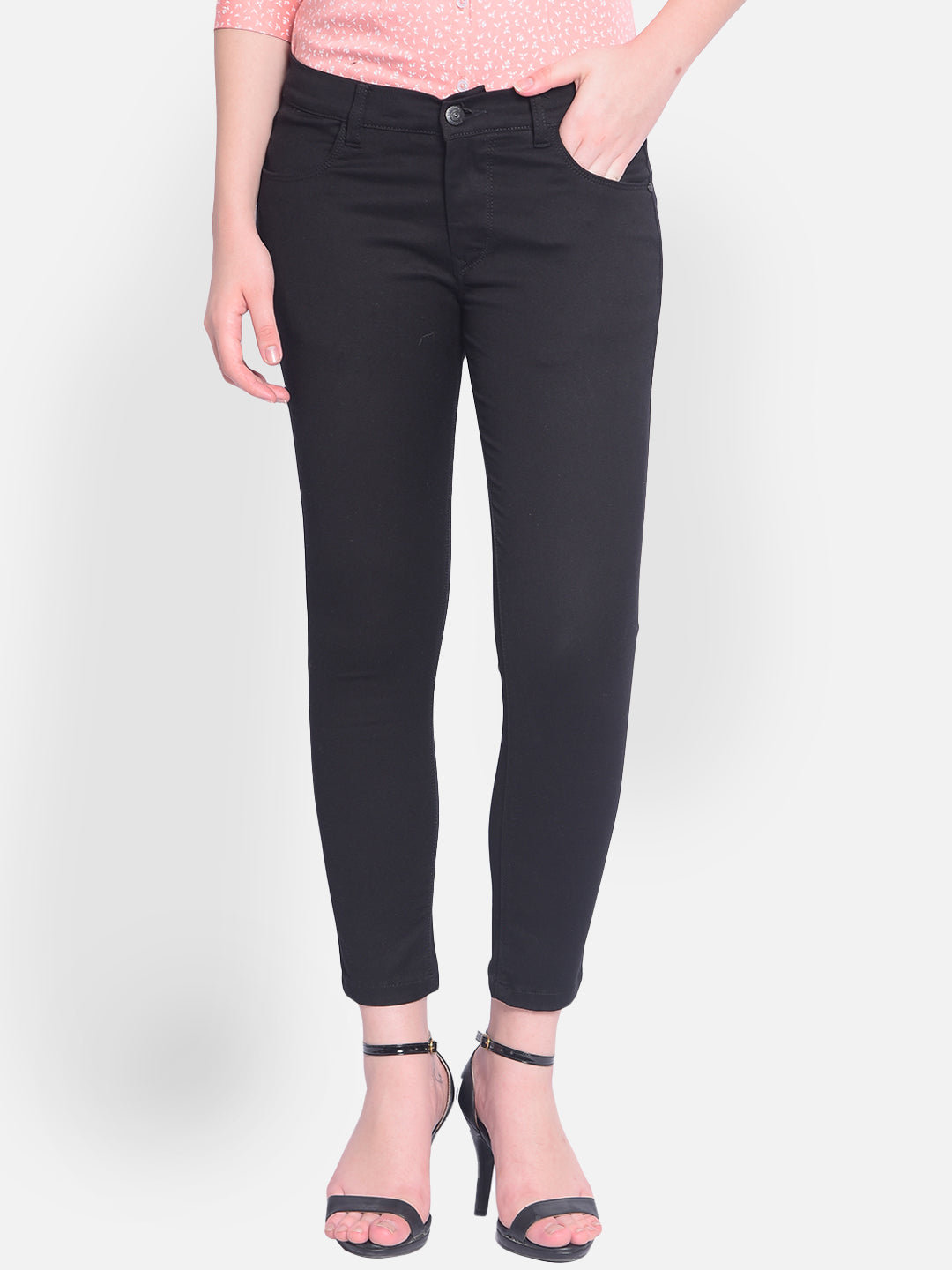 Black Skinny Jeans-Women Jeans-Crimsoune Club