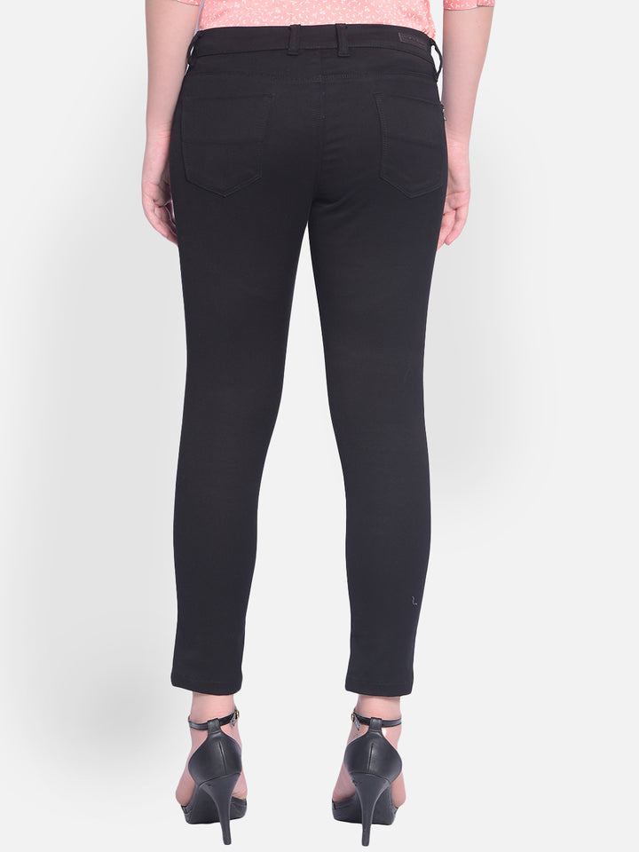Black Skinny Jeans-Women Jeans-Crimsoune Club