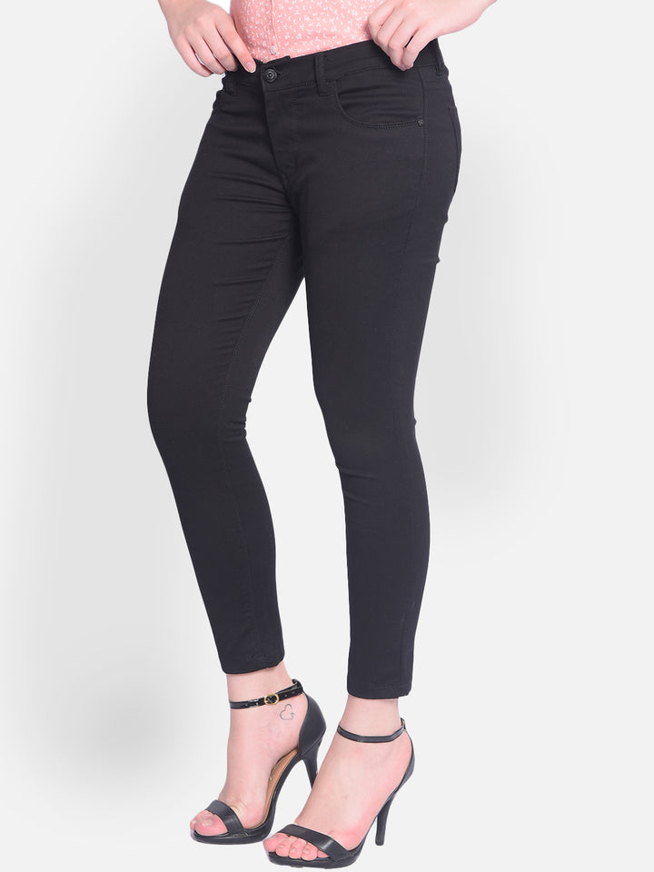 Black Skinny Jeans-Women Jeans-Crimsoune Club