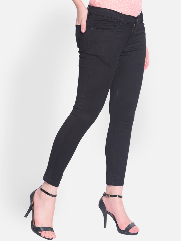 Black Skinny Jeans-Women Jeans-Crimsoune Club