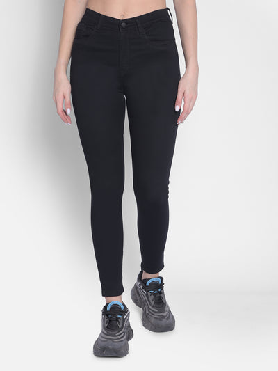 Black High-Rise Jeans-Women Jeans-Crimsoune Club