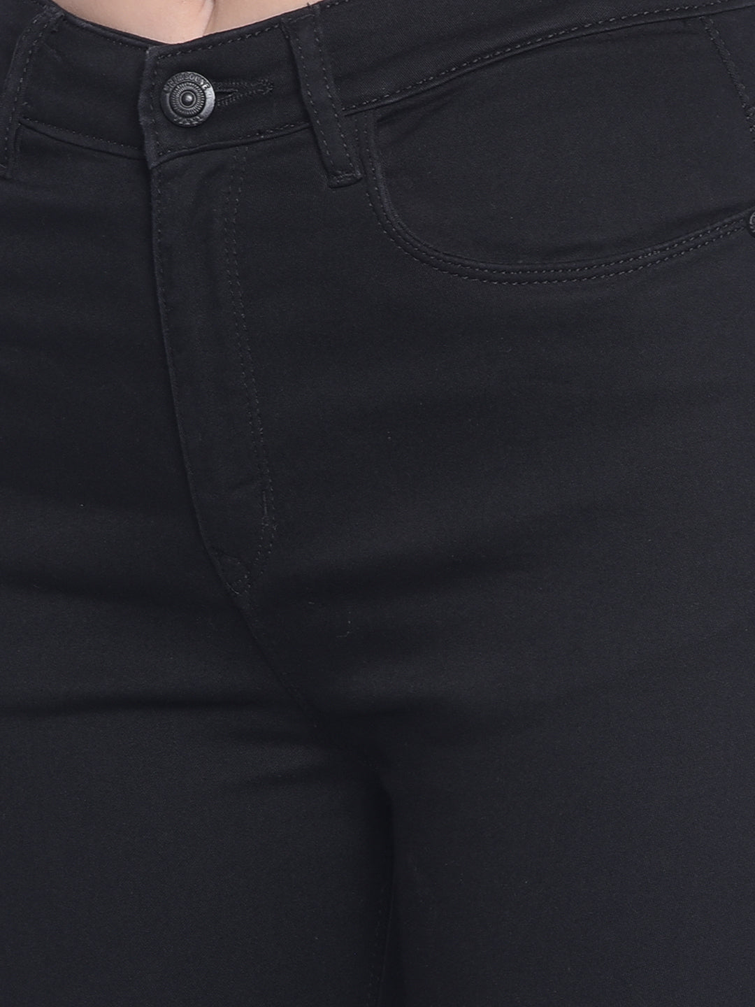 Black High-Rise Jeans-Women Jeans-Crimsoune Club