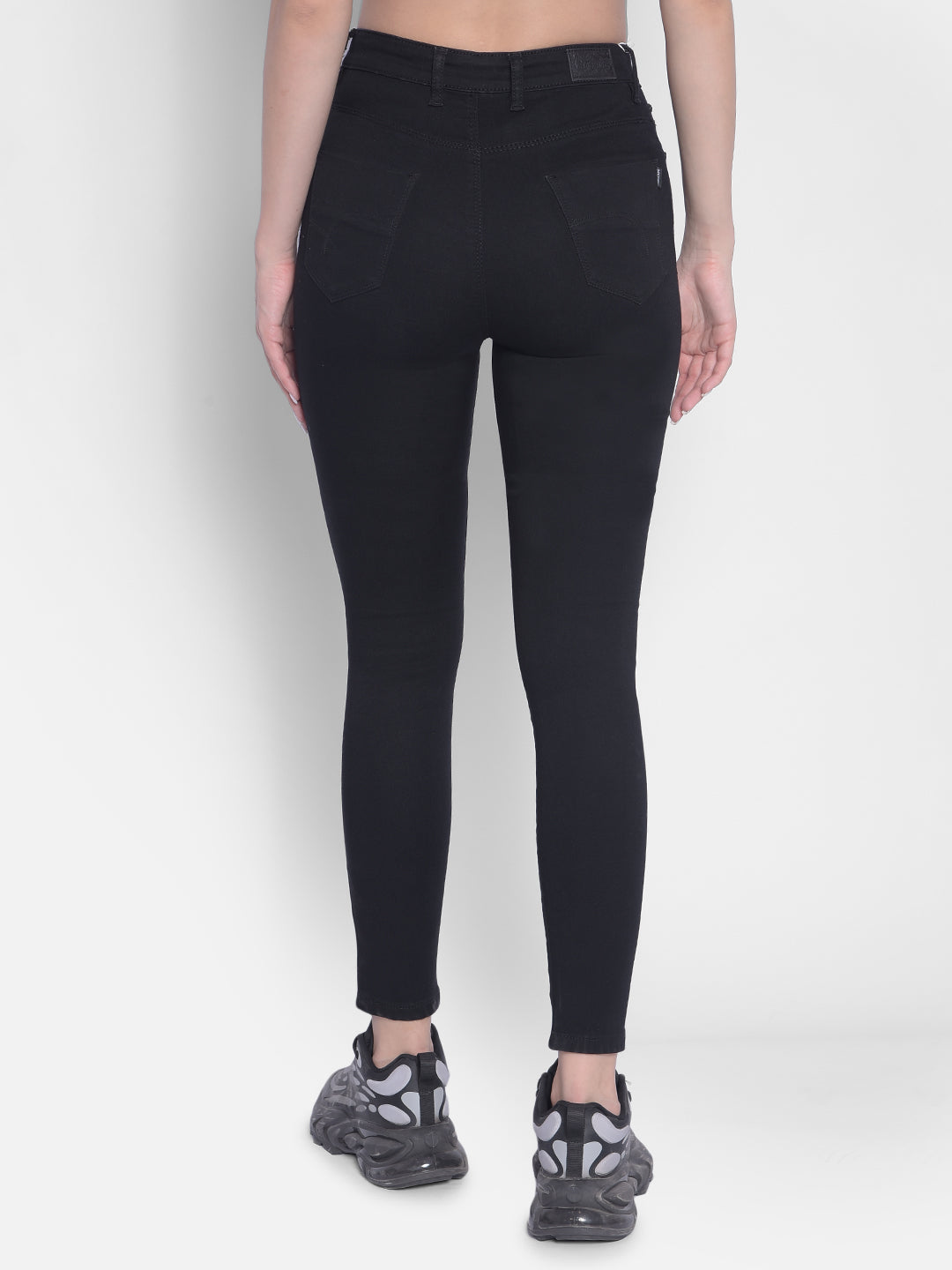 Black High-Rise Jeans-Women Jeans-Crimsoune Club