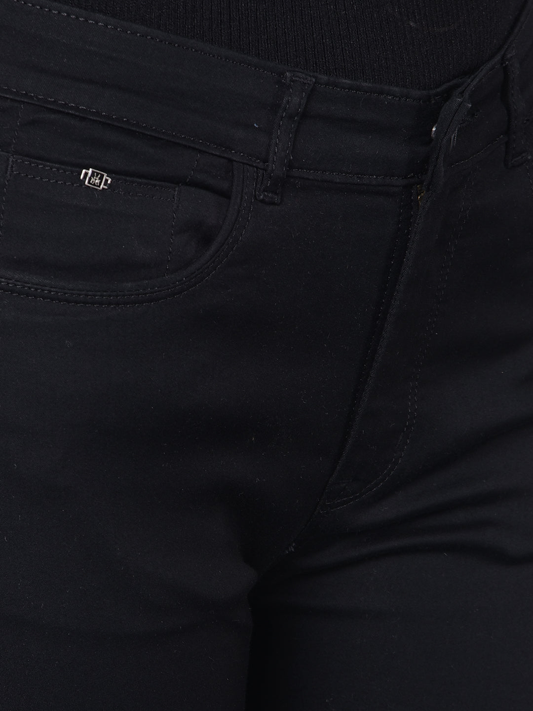 Black Skinny Fit Jeans-Women Jeans-Crimsoune Club