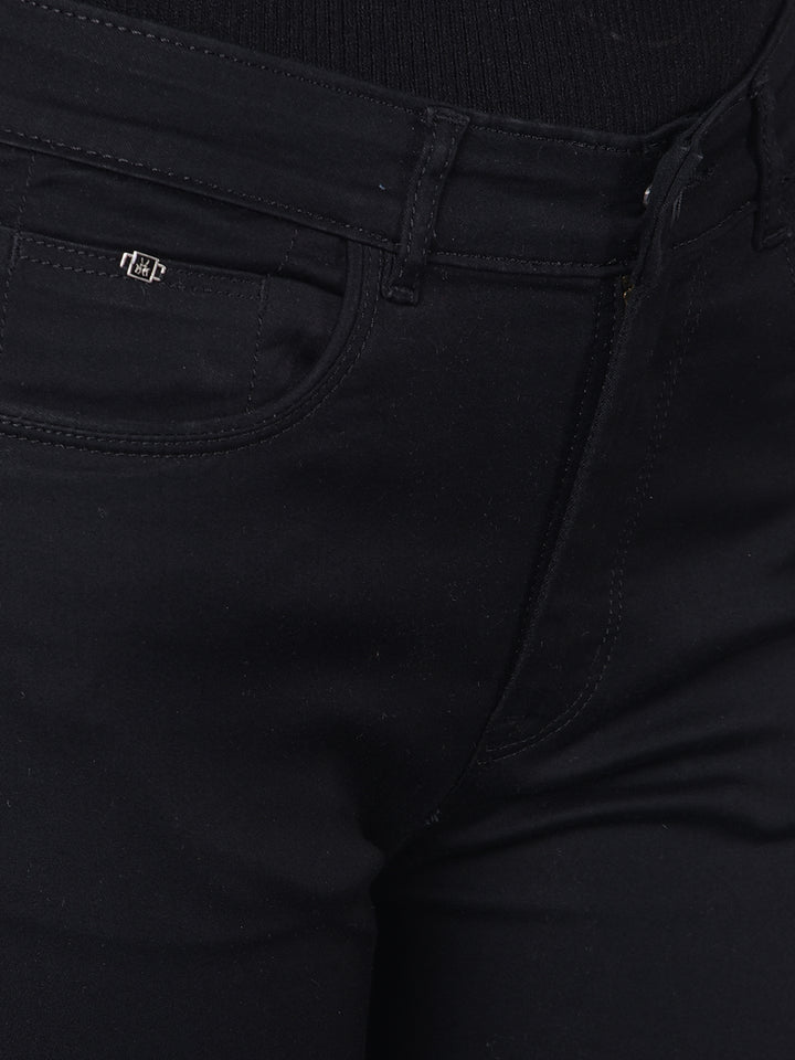 Black Skinny Fit Jeans-Women Jeans-Crimsoune Club