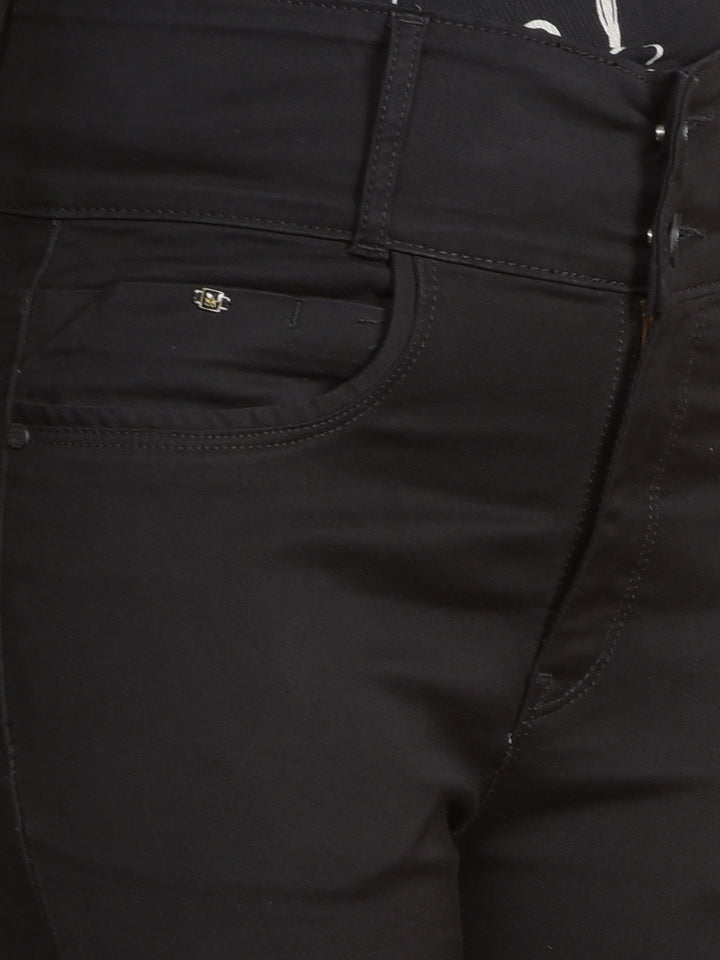 Black High Waist Jeans-Women Jeans-Crimsoune Club