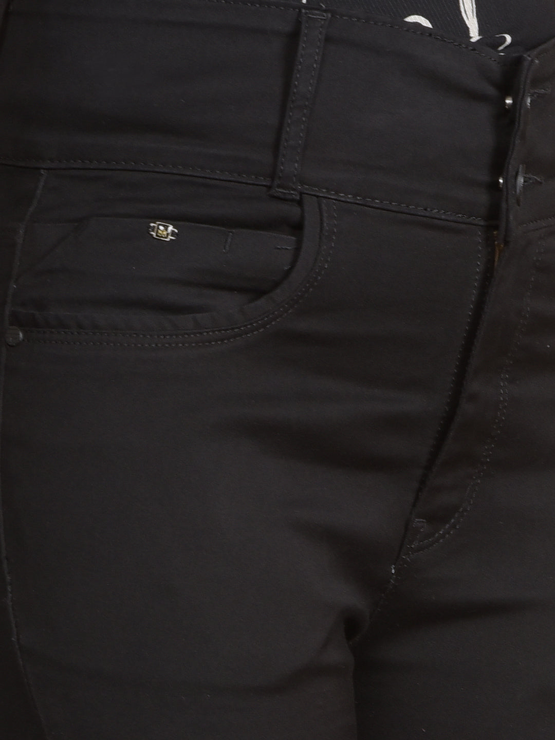 Black High Waist Jeans-Women Jeans-Crimsoune Club