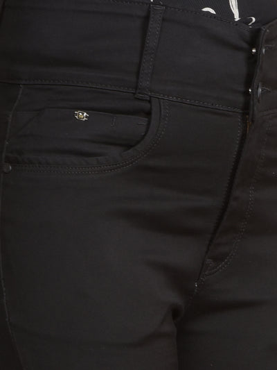 Black High Waist Jeans-Women Jeans-Crimsoune Club