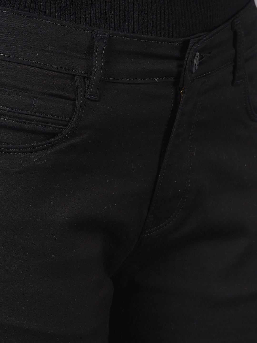 Black Bootcut Jeans-Women Jeans-Crimsoune Club