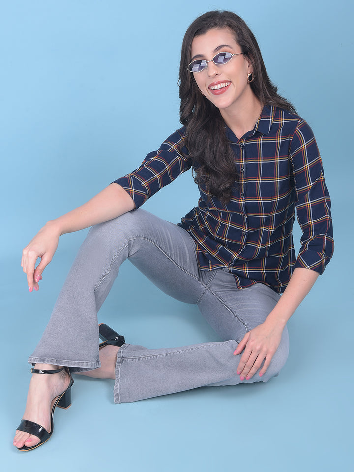 Grey Bootcut Jeans-Women Jeans-Crimsoune Club