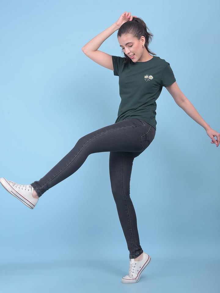 Grey High-Waist Jeans Jeans-Women Jeans-Crimsoune Club