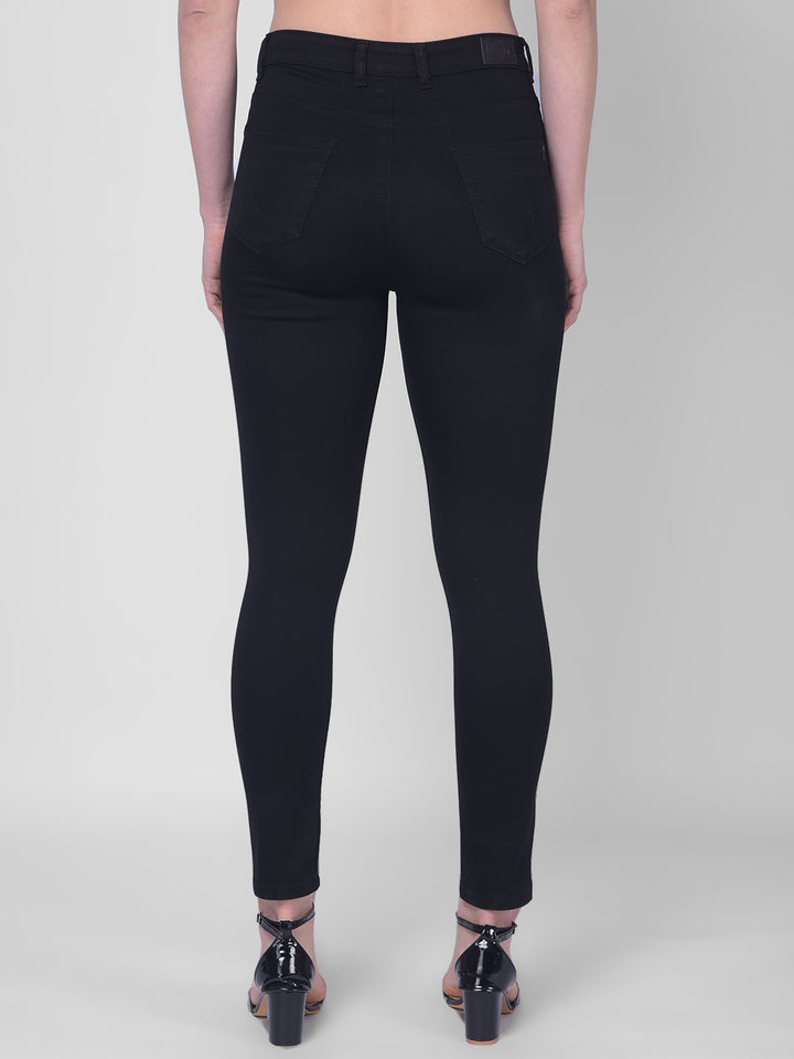 Black Skinny Jeans-Women Jeans-Crimsoune Club