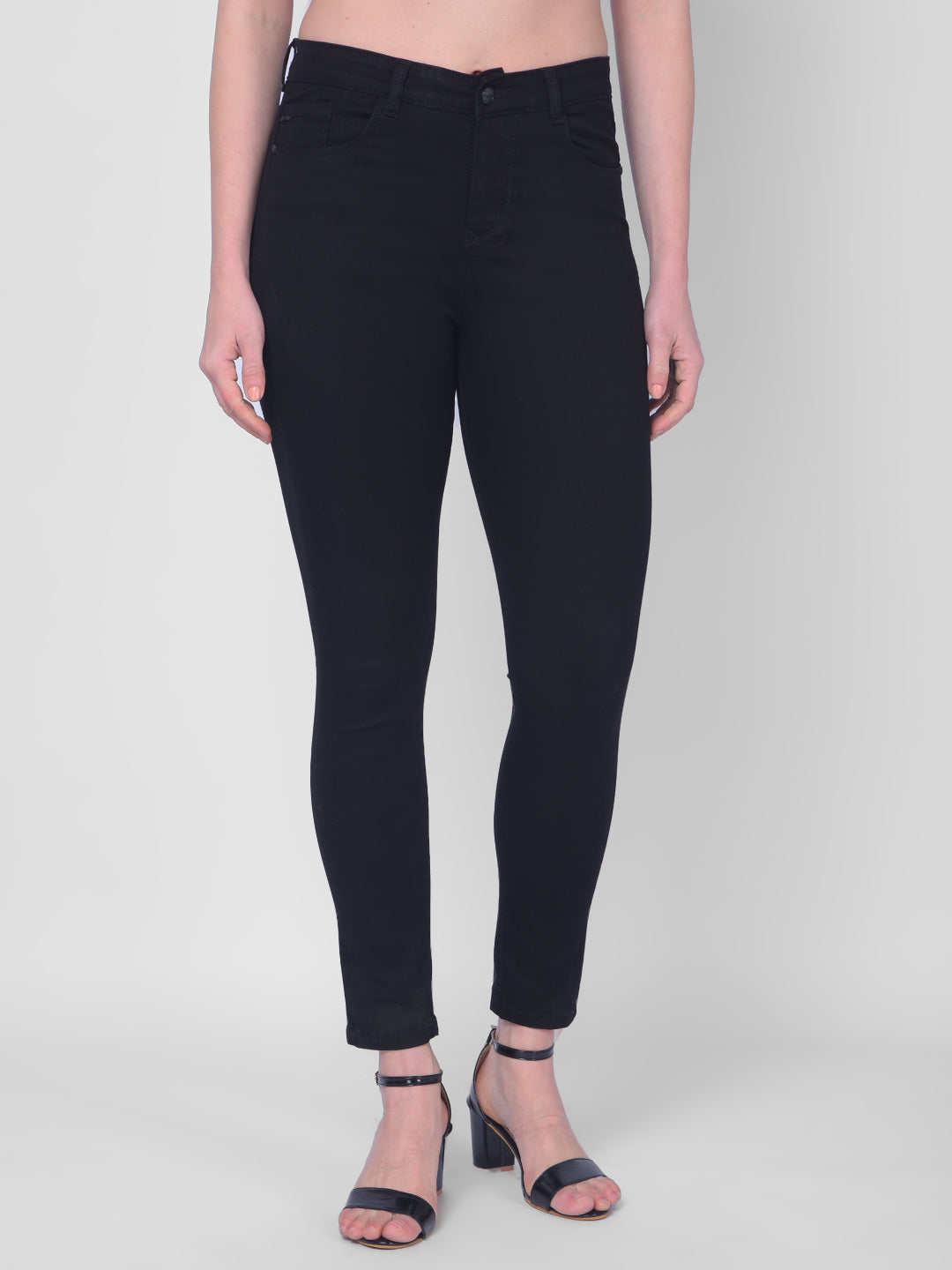 Black Skinny Jeans-Women Jeans-Crimsoune Club