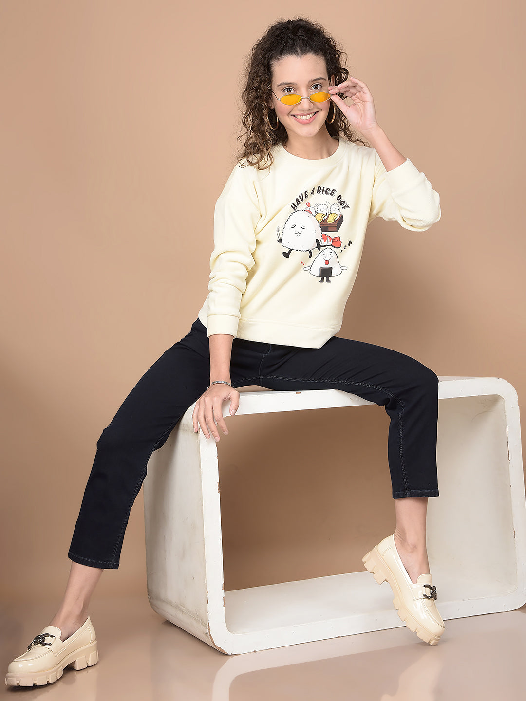 Navy Blue Straight Jeans-Women Jeans-Crimsoune Club